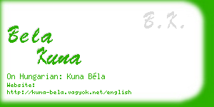 bela kuna business card