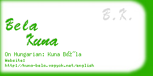 bela kuna business card